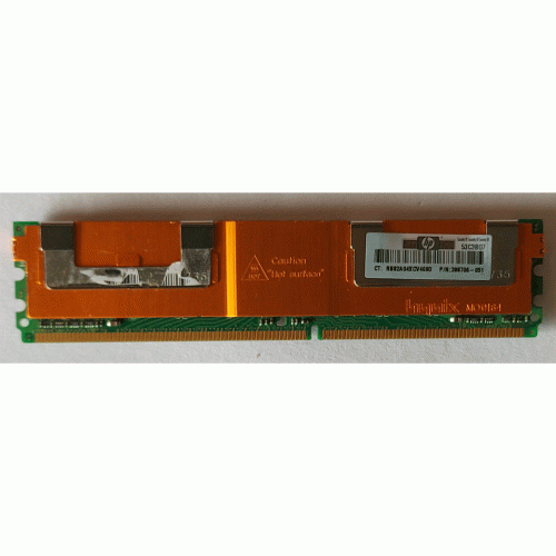 398706-051 HP 1GB 2Rx8 PC2-5300F-555-11 (HYMP512F72CP8N3-Y5 HYNIX) (USED)