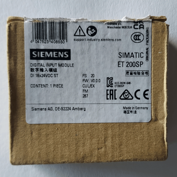 6ES7131-6BH01-0BA0 SIEMENS SIMATIC ET 200SP DI 16x 24V DC ST Модуль цифрових входів 