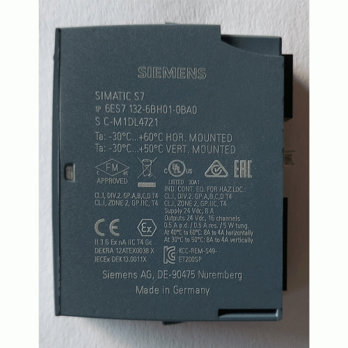 6ES7132-6BH01-0BA0 SIEMENS SIMATIC ET 200SP DQ 16x24VDC/0,5A ST Модуль цифрових виходів (USED)