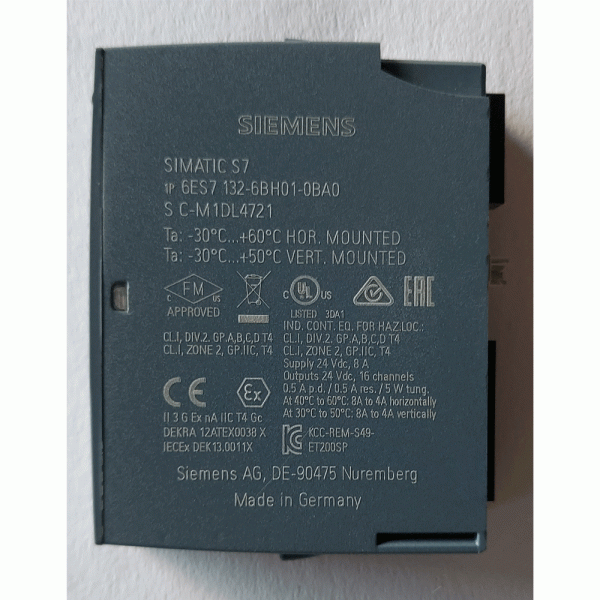 6ES7132-6BH01-0BA0 SIEMENS SIMATIC ET 200SP DQ 16x24VDC/0,5A ST Модуль цифрових виходів (USED)