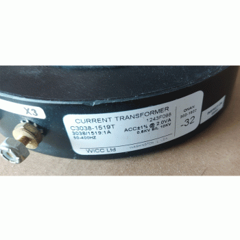 C3038-1519T WICC CURRENT TRANSFORMER 3038/1519:1A ONAN 302-1922 (USED)