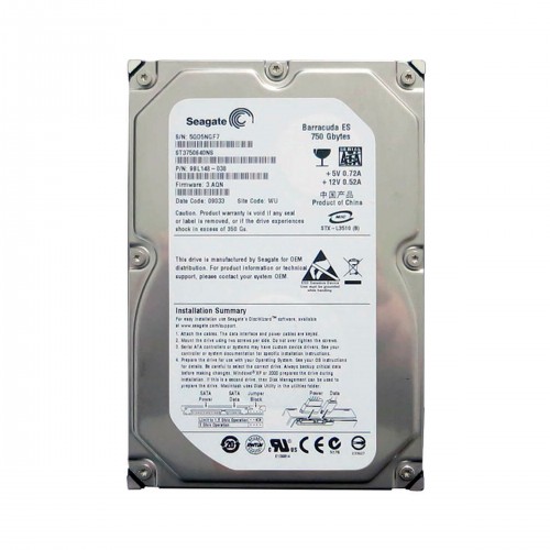 Жесткий диск Seagate 750ГБ 7200RPM 16МБ SATA-II 3.5" (ST3750640NS) (HD10000002)